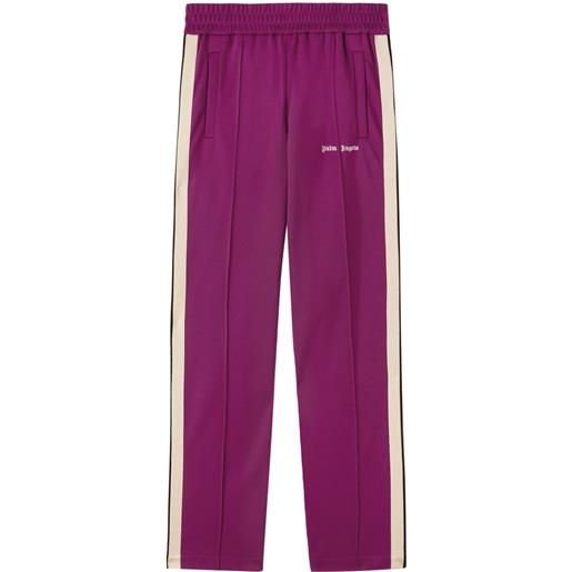 Palm Angels pantaloni sportivi con ricamo - viola