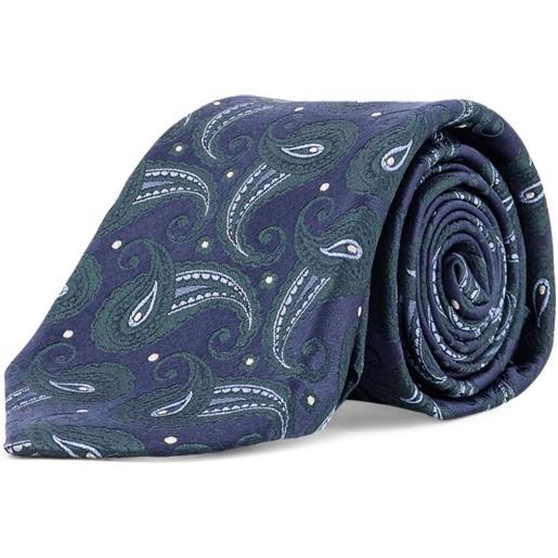 Kiton cravatta con stampa paisley - blu