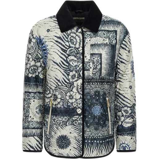 Roberto Cavalli giacca con stampa bandana - blu