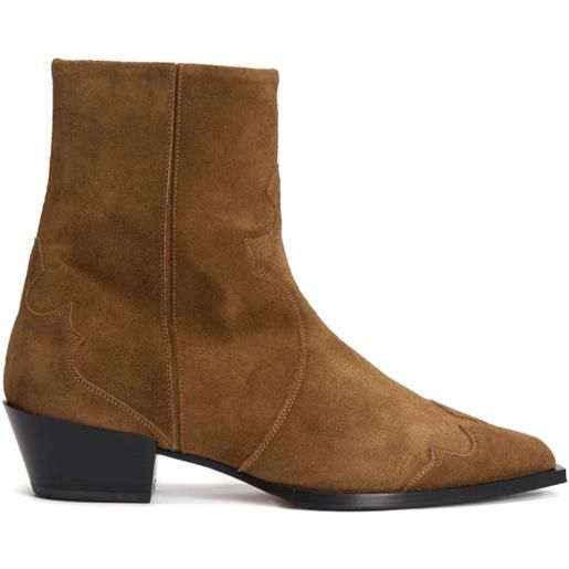 Aeyde stivaletti hester in pelle scamosciata - marrone
