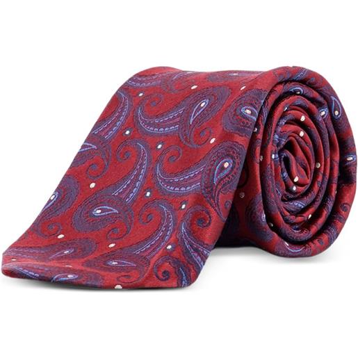 Kiton cravatta con stampa paisley - rosso