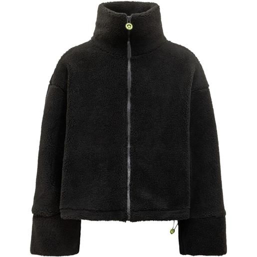 BARROW giacca in pile con zip - nero