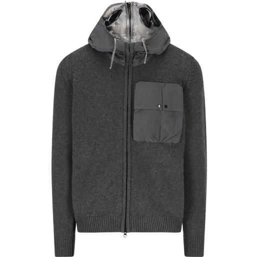 C.P. Company felpa con cappuccio e zip - grigio