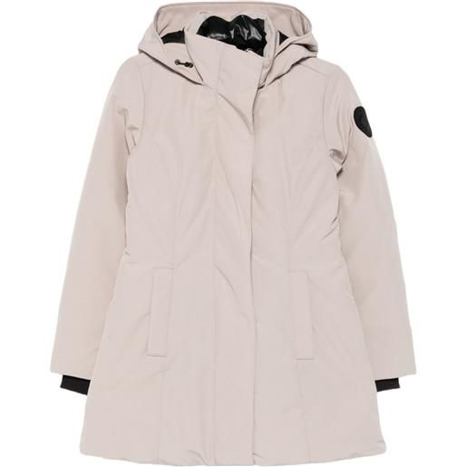 Canada Goose cappotto con applicazione logo e cappuccio - toni neutri