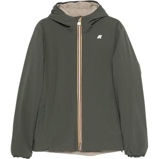 K-Way giacca reversibile con cappuccio - verde