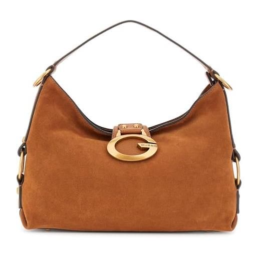 GUESS camden shoulder bag, borsa donna, cog-cognac, taglia unica