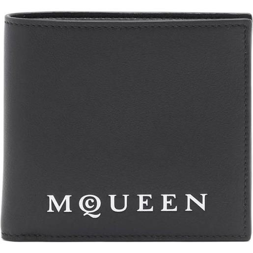 Alexander McQueen portafoglio con logo goffrato - nero