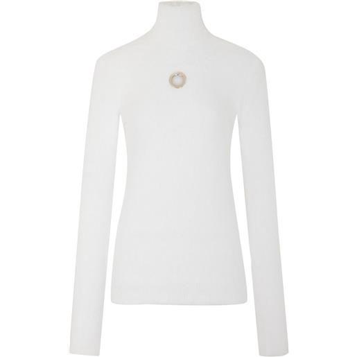 Rabanne top a maniche lunghe - bianco