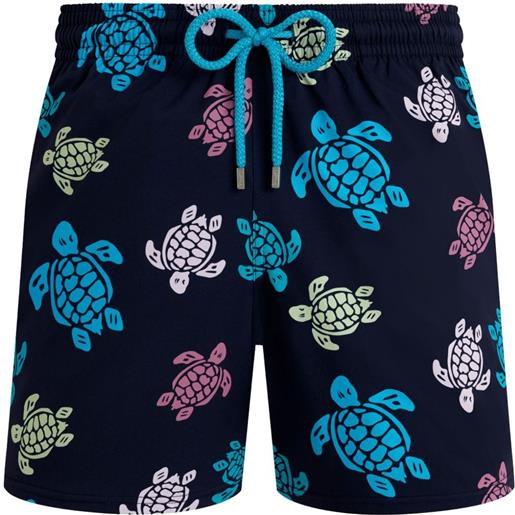 Vilebrequin shorts con stampa tartarughe - blu