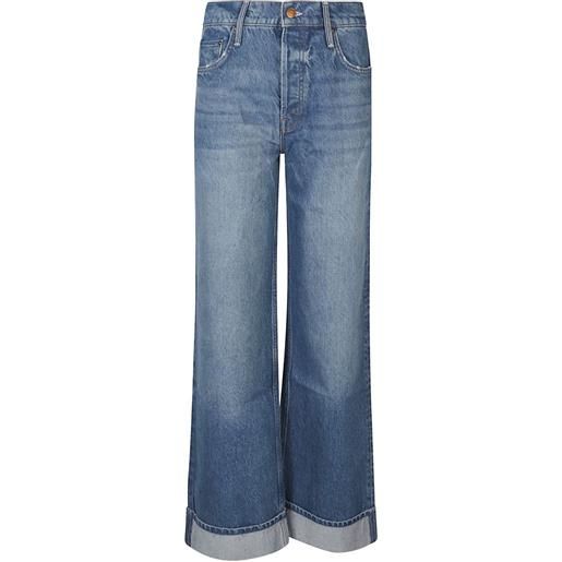 MOTHER jeans con risvolto - blu