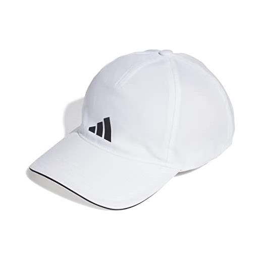 adidas unisex - adulto aeroready training running baseball cap, white / black / black, xs