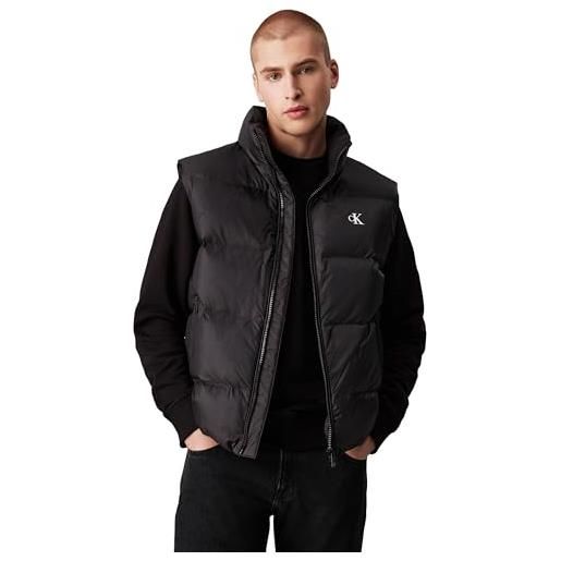 Calvin Klein jeans uomo essentials down vest j30j325901, black (ck black), xxs