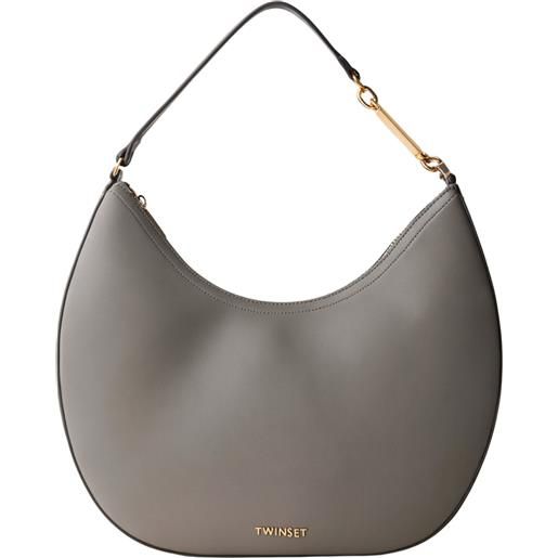 TWINSET borsa hobo con placca logo