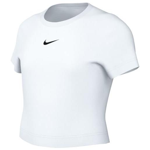 Nike t-shirt ridotta sportswear - ragazza, white, hf7010-100, xl