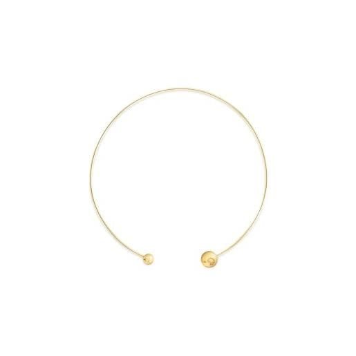 Calvin Klein collana rigida aperta da donna collezione sculptural bubbles in oro giallo - 35000785