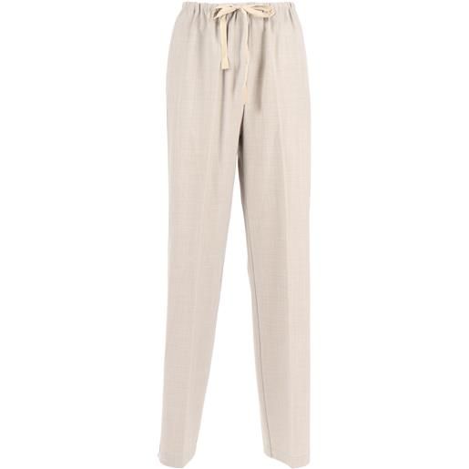 FORTE FORTE pantalone coulisse tela misto lana