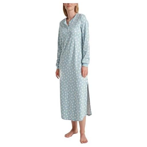 CALIDA midnight love maglia lunga da notte, blu sterling, 36-38 donna
