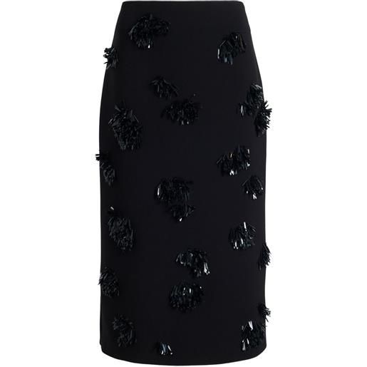 Proenza Schouler gonna moira con ricamo - nero