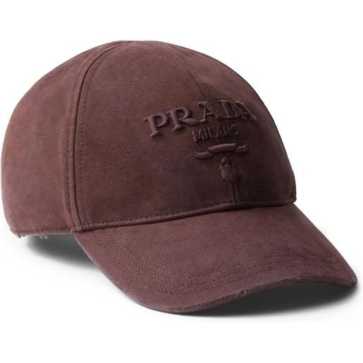 Prada cappello da baseball in tela - rosso