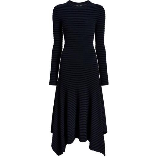Proenza Schouler abito midi didi a righe asimmetrico - blu
