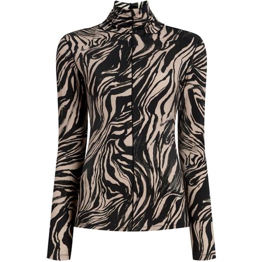 Proenza Schouler White Label top audrey con stampa marmo - toni neutri