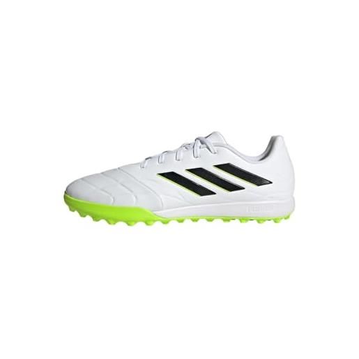 adidas unisex - adulto copa pure. 3 turf boots, cloud white/core black/lucid lemon, 46 eu