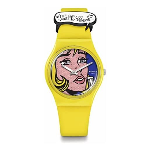 Swatch orologio art journey 2023 reverie by roy lichtenstein, classico