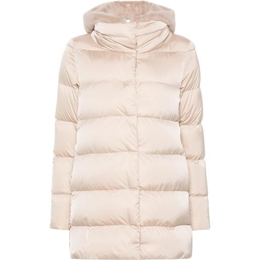 Herno piumino trapuntata in pelliccia sintetica - rosa