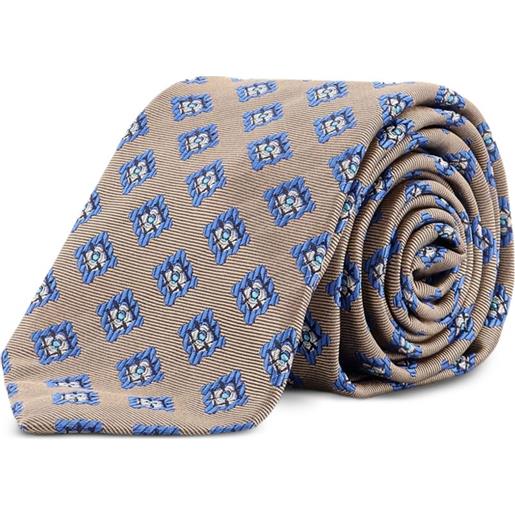 Kiton cravatta in seta - marrone