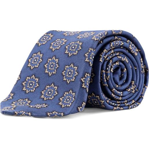 Kiton cravatta in seta - blu