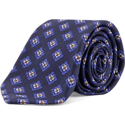 Kiton cravatta in seta - blu