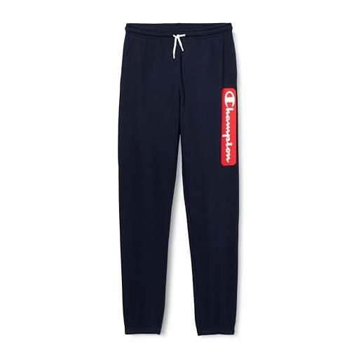 Champion legacy legacy graphic shop b - ultralight powerblend fleece elastic cuff pantaloni da tuta, blu marino, 7-8 anni bambino fw23