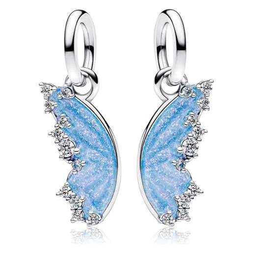 Orecchini A Farfalla In Argento Sterling Con Borchie A Cerchio - Foto 3