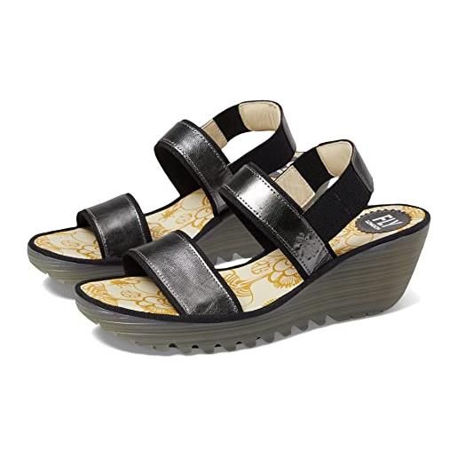 Fly London yaco416fly, sandali donna, nero, 38 eu