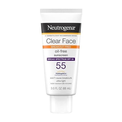 Neutrogena clear skin sunscreen lotion, spf 55, 89 ml