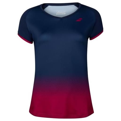 Babolat compete cap sleeve top g maglietta unisex bambini, unisex - bambini, maglietta, 2gf20031, blu, rosso acceso (estate blue), 6-8 anni