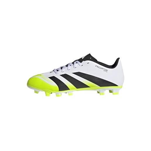 adidas unisex club firm ground/multi ground football boots, cloud white/core black/lucid lemon, 42 eu