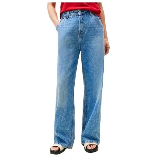 Tommy Hilfiger donna jeans loose wide leg ali vita media, blu (ali), 30w/29l