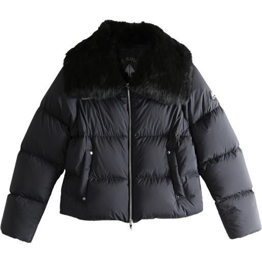 Moose Knuckles giacca con collo in pelliccia - nero