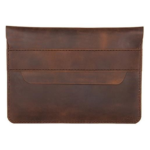 hecho. borsa in pelle fernando per il microsoft surface laptop - fatta a mano, 100% vera pelle & fair-trade (copertina in pelle, copertina, astuccio, borsa, custodia, valigetta, case)