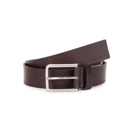 Calvin Klein cintura uomo warmth oiled grain 3.5 cm cintura in pelle, marrone (dark brown), 85 cm
