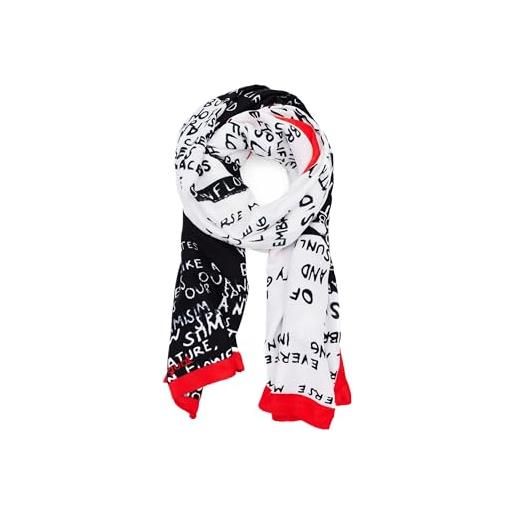 Desigual letters rectangle foulard black