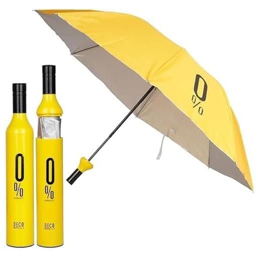 Generic a2s shine - set di ombrelli per bottiglia di vino, portatile, pieghevole, resistente ai raggi uv, per uomo/donna/bambini, 1 pezzo
