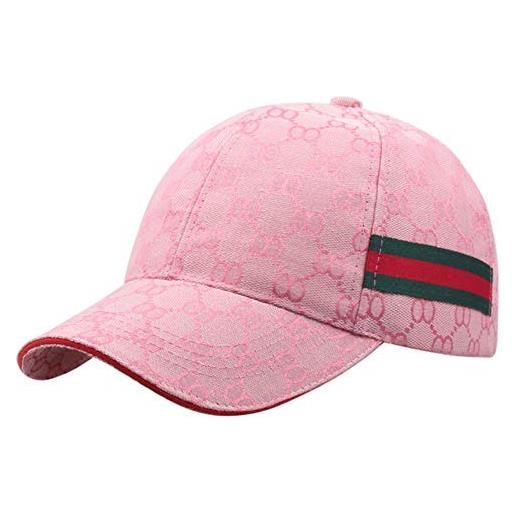 UKKD cappellino da baseball fashion trend di berretto da baseball cappello casuale cotone per gli uomini e le donne in quattro colori formato registrabile un adulto, rosa, regolabile