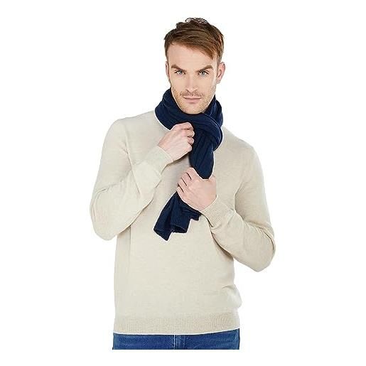 NEO B - CASHMERE | mini stola 180x45cm | 100% cashmere pregiato | filato cardiff | unisex | made in italy | blu