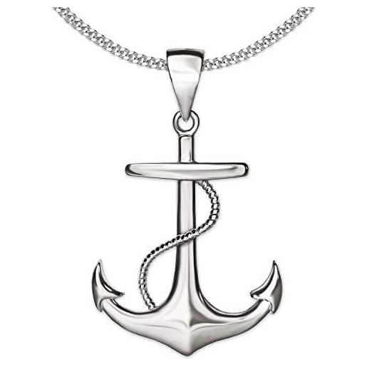 Ciondolo Ancora Uomo In Argento Sterling 925 Su Catena 45 Cm - Treasure Bay