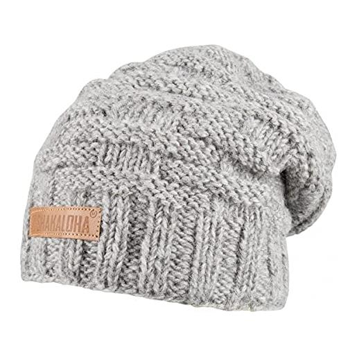 SHAKALOHA LIFE IS FOR LIVING shakaloha bimbo beanie - berretto invernale lavorato a maglia, morbido e traspirante, taglia unica, unisex beige. Taglia unica