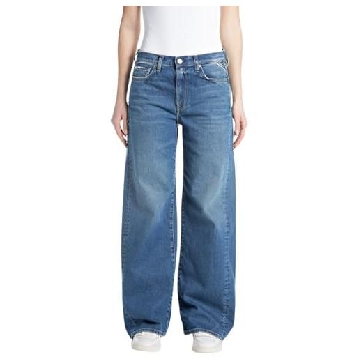 Replay amelye jeans, 009 blu medio, 29w x 32l donna