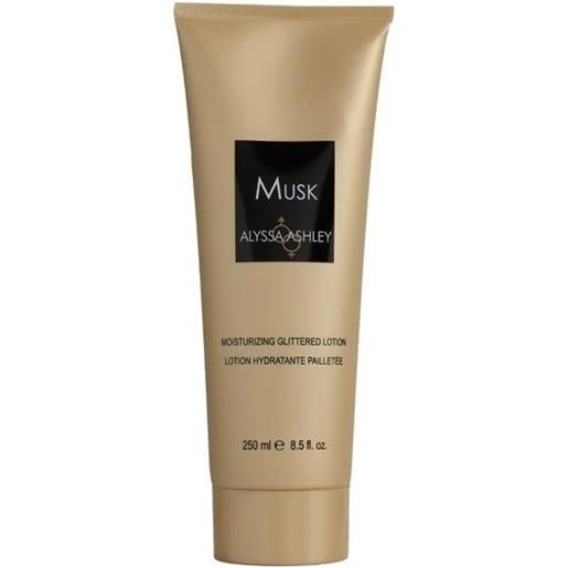 Alyssa Ashley musk moisturizing glittering lotion lozione corpo glitterata 250 ml