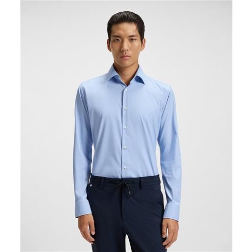 BOSS BLACK boss camicia slim fit in twill elasticizzato ad alte prestazioni celeste uomo
